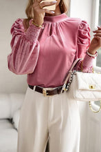Load image into Gallery viewer, Velvet Tie Back Blouse