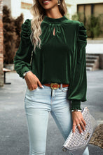 Load image into Gallery viewer, Velvet Tie Back Blouse