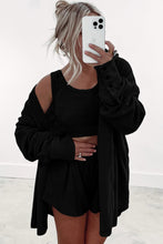Load image into Gallery viewer, 3 Piece Crop Tank Cardigan Lounge Set