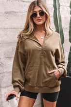 Load image into Gallery viewer, Half Zip Baggy Hoodie