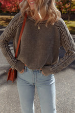 Load image into Gallery viewer, Contrast Cable Sweater