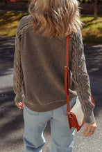 Load image into Gallery viewer, Contrast Cable Sweater