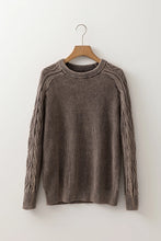 Load image into Gallery viewer, Contrast Cable Sweater