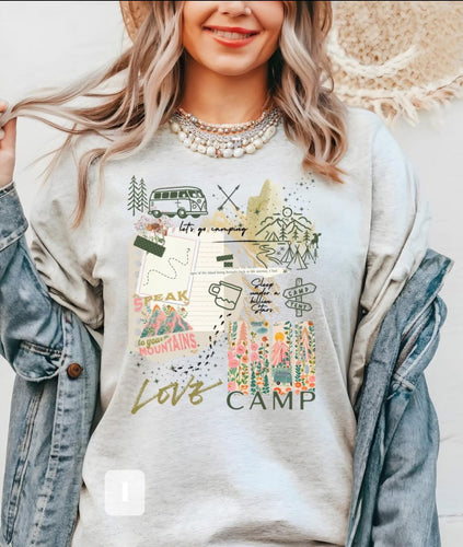 Camping Collage Tees/ Sweatshirts