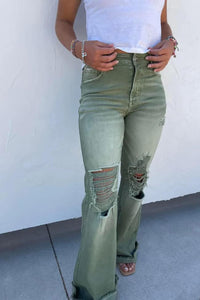 Lizz Denim Collection: Distresses Color Jeans