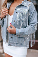 Load image into Gallery viewer, Carrie Distressed Sequin Jacket