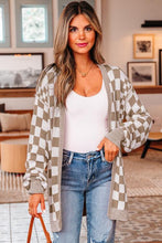 Load image into Gallery viewer, Open Front Check Cardigan