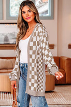 Load image into Gallery viewer, Open Front Check Cardigan