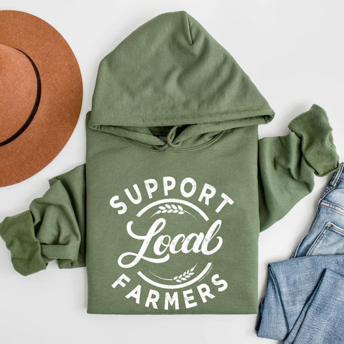 Support Farmers- Olive Hoodie