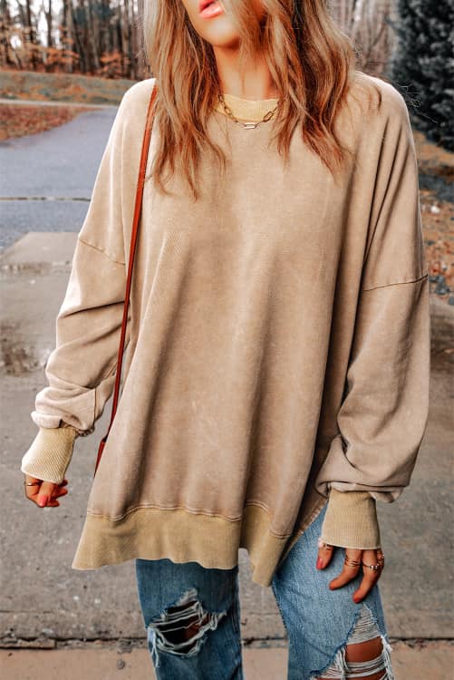 Oversized Split Pullover