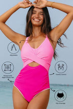 Load image into Gallery viewer, Ric Rac Trim Detail Color Contrasting One Piece