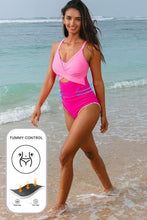 Load image into Gallery viewer, Ric Rac Trim Detail Color Contrasting One Piece