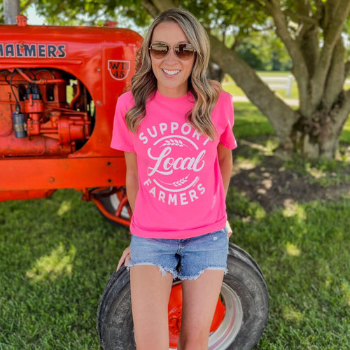 Support Farmer Tee - Pink Edition