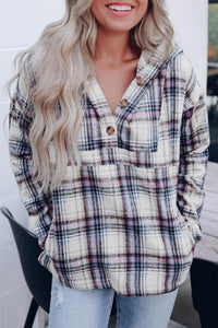 Anna Plaid Hooded Pullover