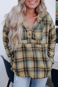 Anna Plaid Hooded Pullover