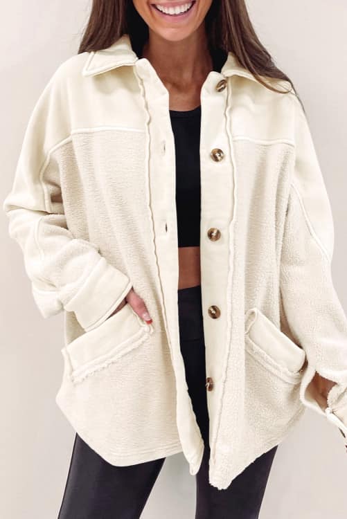 Raw Hem Shacket