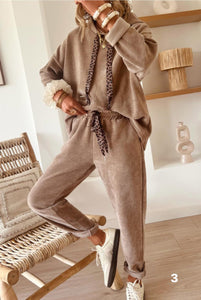 Detail Drawstring Corduroy Sets