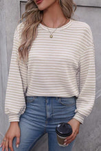 Load image into Gallery viewer, Stripe Drop Shoulder Long Sleeve