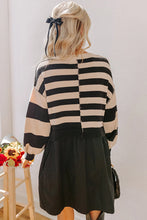 Load image into Gallery viewer, Abstract Check Sweater Dress