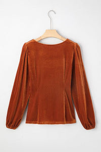 Velvet Square Neck Top