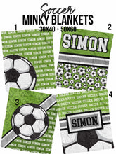 Load image into Gallery viewer, Custom Sport Minky Blankets