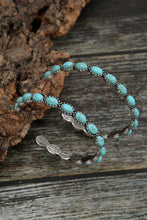 Load image into Gallery viewer, Turquoise C Shape Hoops