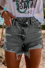 Load image into Gallery viewer, Crossover Denim Shorts