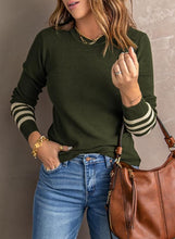Load image into Gallery viewer, Olive Varsity Detail Sweater