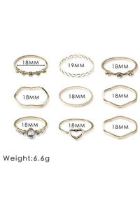 9 piece ring sets