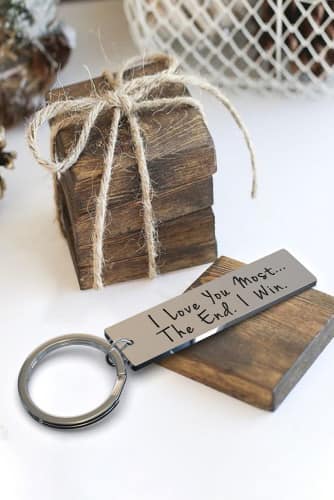 I Love You Most Keychain